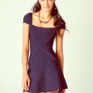 Herve Leger Noir Hot Commodity Dress
